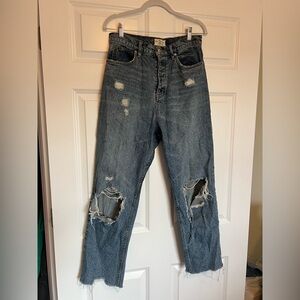 We The Free CRVY sz 31 Distressed Blue Jeans